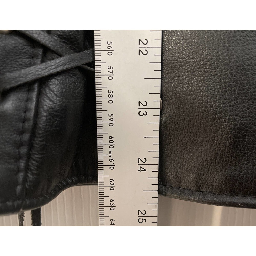 Protech Womens Leather Apparel Black Motorcycle Jacket Size S/M - Picture 11 of 12